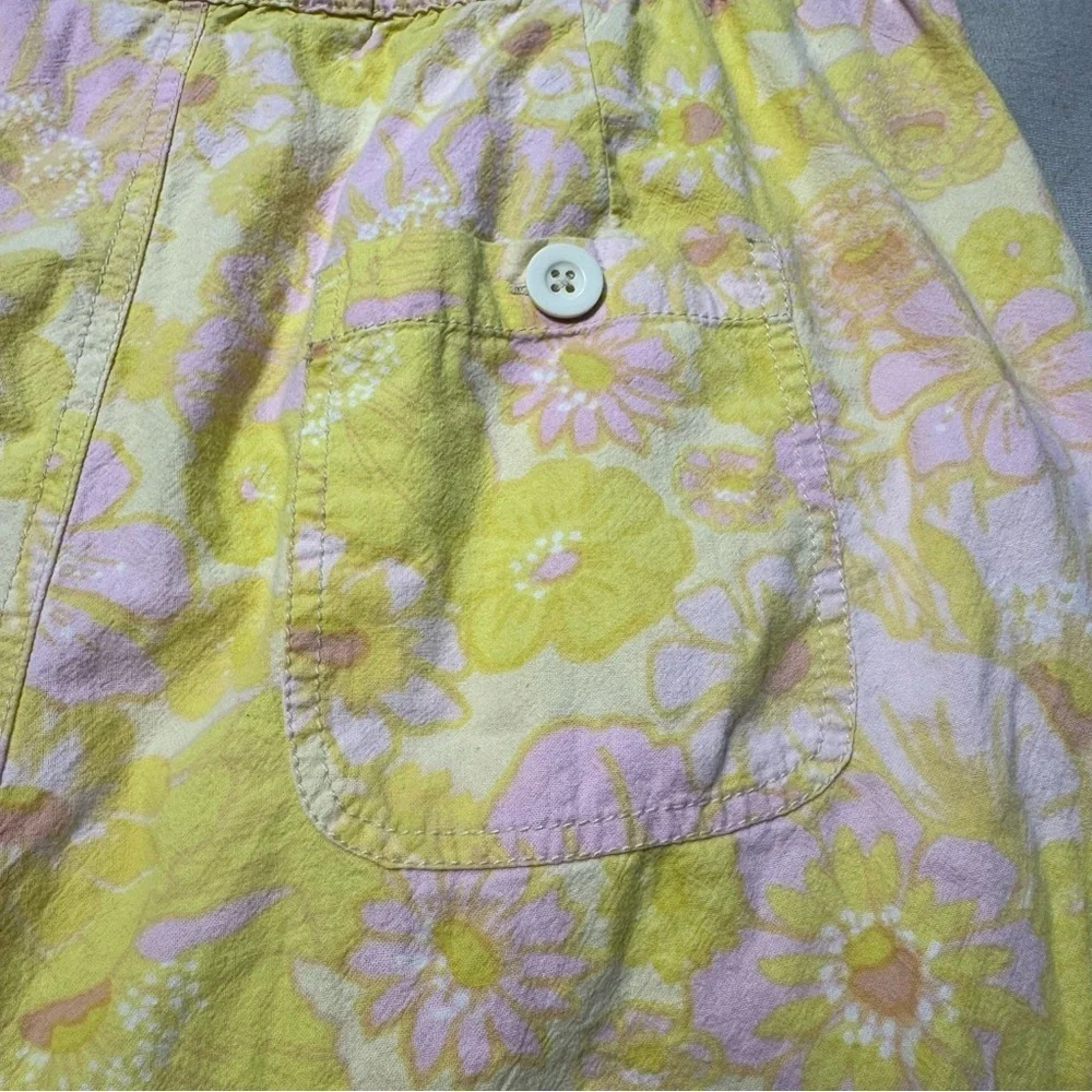 Free People Palo Duro Yellow Floral Shorts Size M